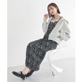 ブラック | フラワーバッククロスキャミワンピース | earth music&ecology 