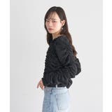 フロントホックシャーリングトップス | earth music&ecology  | 詳細画像4 