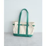 グリーン | ベルトキャンバストートバッグ L | earth music&ecology 