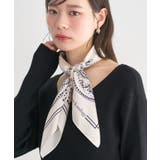 アイボリー | ボタニカル柄スカーフ(70×70) | earth music&ecology 