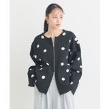 ダブルジップドットカーディガン | earth music&ecology  | 詳細画像2 