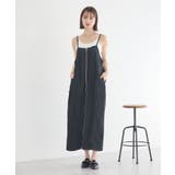 ダブルジップデニムキャミワンピース | earth music&ecology  | 詳細画像10 