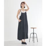 ダブルジップデニムキャミワンピース | earth music&ecology  | 詳細画像11 