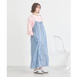 ダブルジップデニムキャミワンピース | earth music&ecology  | 詳細画像3 