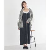 ブラック | ダブルジップデニムキャミワンピース | earth music&ecology 