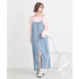 インディゴ | ダブルジップデニムキャミワンピース | earth music&ecology 