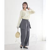 バイカラースクエアネックボーダープルオーバー | earth music&ecology  | 詳細画像10 