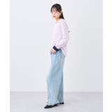 バイカラースクエアネックボーダープルオーバー | earth music&ecology  | 詳細画像6 