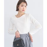 アイボリー | アシメネックリブプルオーバー | earth music&ecology