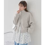 ダブルジップワッフルカーディガン | earth music&ecology  | 詳細画像3 