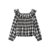 チェックシャーリングブラウス | earth music&ecology  | 詳細画像39 