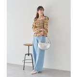 チェックシャーリングブラウス | earth music&ecology  | 詳細画像10 