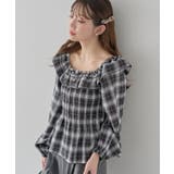 チェックシャーリングブラウス | earth music&ecology  | 詳細画像13 