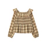 チェックシャーリングブラウス | earth music&ecology  | 詳細画像29 