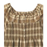 チェックシャーリングブラウス | earth music&ecology  | 詳細画像31 