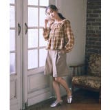 チェックシャーリングブラウス | earth music&ecology  | 詳細画像4 