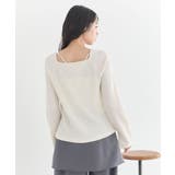 アシメ釦ツイストテレコカットソー | earth music&ecology | 詳細画像4