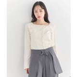 アシメ釦ツイストテレコカットソー | earth music&ecology | 詳細画像8