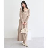 【2点SET】レイヤードバイカラーカットワンピース | earth music&ecology  | 詳細画像14 