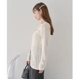 透かし編みニットキャミビスチェ | earth music&ecology | 詳細画像4