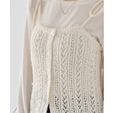 透かし編みニットキャミビスチェ | earth music&ecology | 詳細画像21