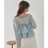 アソートチェックティアードビスチェ | earth music&ecology  | 詳細画像9 