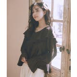 ラッフルカラーカットブラウス | earth music&ecology  | 詳細画像2 