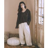 ラッフルカラーカットブラウス | earth music&ecology  | 詳細画像3 