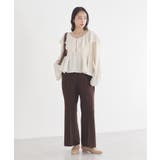 ラッフルカラーカットブラウス | earth music&ecology  | 詳細画像17 