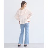 ラッフルカラーカットブラウス | earth music&ecology  | 詳細画像29 