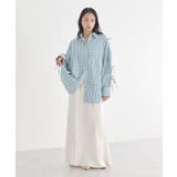 サテンフリルマーメイドスカート | earth music&ecology  | 詳細画像12 