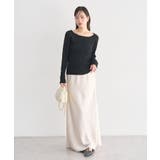 サテンフリルマーメイドスカート | earth music&ecology  | 詳細画像13 