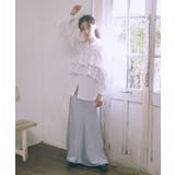 サテンフリルマーメイドスカート | earth music&ecology  | 詳細画像3 