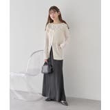 サテンフリルマーメイドスカート | earth music&ecology  | 詳細画像22 