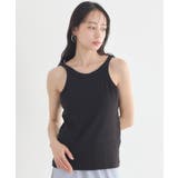 ブラック | アメスリテレコタンクトップ | earth music&ecology