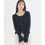 ブラック | リブクロップドカーディガン | earth music&ecology 