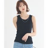エッジチュールラメテレコタンクトップ | earth music&ecology  | 詳細画像1 