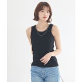 エッジチュールラメテレコタンクトップ | earth music&ecology  | 詳細画像9 