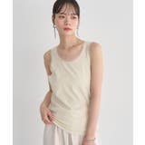 アイボリー | エッジチュールラメテレコタンクトップ | earth music&ecology 