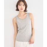 グレー | エッジチュールラメテレコタンクトップ | earth music&ecology 