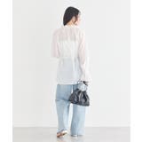 【接触冷感・イージーケア】TRキュプラダブルボタンフリルシャツ | earth music&ecology  | 詳細画像12 