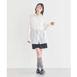 【接触冷感・イージーケア】TRキュプラダブルボタンフリルシャツ | earth music&ecology  | 詳細画像16 