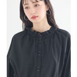 【接触冷感・イージーケア】TRキュプラダブルボタンフリルシャツ | earth music&ecology  | 詳細画像18 