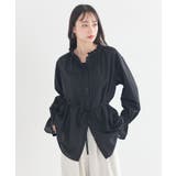 【接触冷感・イージーケア】TRキュプラダブルボタンフリルシャツ | earth music&ecology  | 詳細画像3 