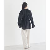 【接触冷感・イージーケア】TRキュプラダブルボタンフリルシャツ | earth music&ecology  | 詳細画像8 