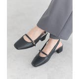 ブラック | ベルトミュールパンプス | earth music&ecology