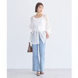 レースフラワーブラウス | earth music&ecology  | 詳細画像6 