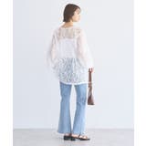 レースフラワーブラウス | earth music&ecology  | 詳細画像8 