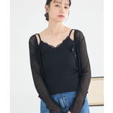 レースリブキャミソール | earth music&ecology  | 詳細画像1 