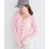 ピンク | シアーリブカーディガン | earth music&ecology 